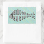 Sticker Rectangulaire Gray Fish, ingénieur biologique (Sac)