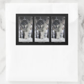 Sticker Rectangulaire GRAY PACK WOLF Wildlife Supporter Artwork (Sac)