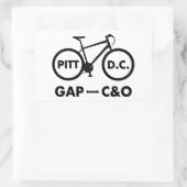 Sticker Rectangulaire Great Allegheny Passage C&O Canal Towpath Vélo (Sac)