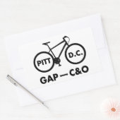 Sticker Rectangulaire Great Allegheny Passage C&O Canal Towpath Vélo (Enveloppe)