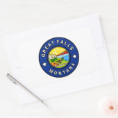 Sticker Rectangulaire Great Falls Montana (Enveloppe)