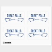Sticker Rectangulaire Great Falls Virginia Rock Escalade Quickdraw (Feuille)