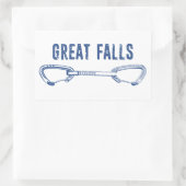 Sticker Rectangulaire Great Falls Virginia Rock Escalade Quickdraw (Sac)