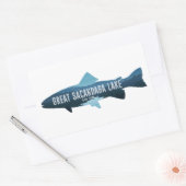 Sticker Rectangulaire Great Sacandaga Lake New York Fish (Enveloppe)