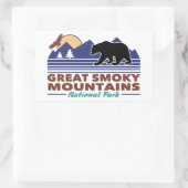 Sticker Rectangulaire Great Smoky Mountains (Sac)