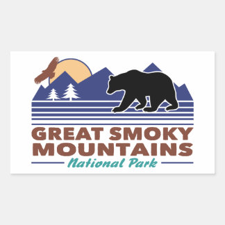 Sticker Rectangulaire Great Smoky Mountains