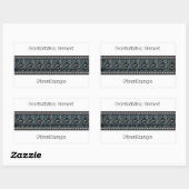 Sticker Rectangulaire Grec Black (Feuille)