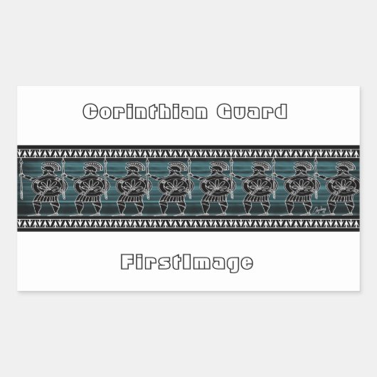 Sticker Rectangulaire Grec Black (Devant)