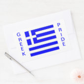 Sticker Rectangulaire Grec Pride. Drapeau de la Grèce (Enveloppe)