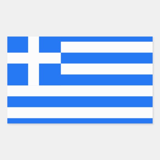 Sticker Rectangulaire Grèce : Drapeau de la Grèce (Devant)