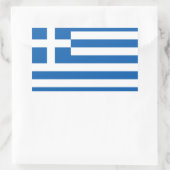 Sticker Rectangulaire Grèce Drapeau GR (Sac)