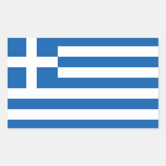 Sticker Rectangulaire Grèce - Drapeau national grec (Devant)