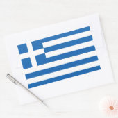 Sticker Rectangulaire Grèce - Drapeau national grec (Enveloppe)