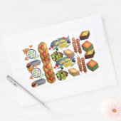 Sticker Rectangulaire Grèce Méditerranéenne Restauration grecque (Enveloppe)