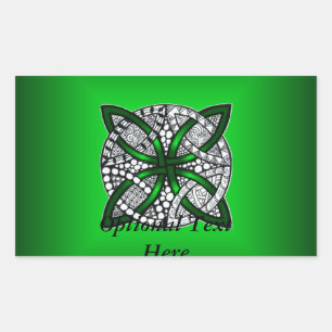 Sticker Rectangulaire Green Celtic Knot Art original