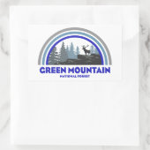 Sticker Rectangulaire Green Mountain National Forest Rainbow Deer (Sac)