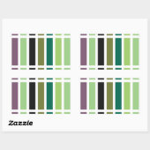 Sticker Rectangulaire Green purple Black Hues (Feuille)
