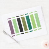 Sticker Rectangulaire Green purple Black Hues (Enveloppe)