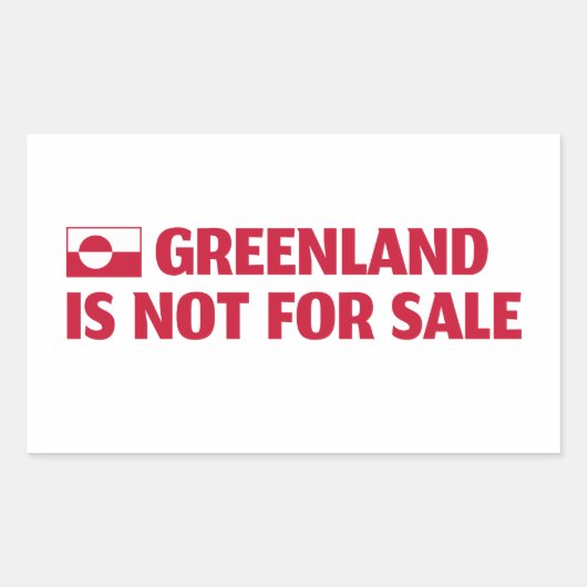 Sticker Rectangulaire Greenland is not for sale! (Devant)