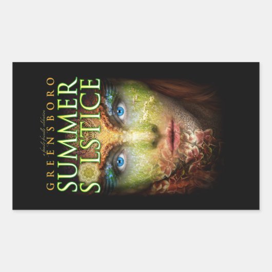 Sticker Rectangulaire Greensboro Summer Solstice Festival 2018 Souvenir (Devant)