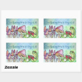 Sticker Rectangulaire Grenouille du livre d'histoire (Feuille)