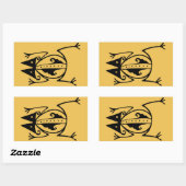 Sticker Rectangulaire Grenouille tribale art animal tribal (Feuille)