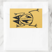 Sticker Rectangulaire Grenouille tribale art animal tribal (Sac)