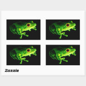 Sticker Rectangulaire Grenouille verte (Feuille)