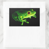 Sticker Rectangulaire Grenouille verte (Sac)