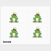 Sticker Rectangulaire Grenouille verte avec lunettes de soleil Design (Feuille)