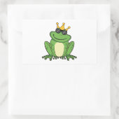 Sticker Rectangulaire Grenouille verte avec lunettes de soleil Design (Sac)