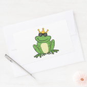 Sticker Rectangulaire Grenouille verte avec lunettes de soleil Design (Enveloppe)