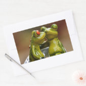 Sticker Rectangulaire Grenouilles Heureuses (Enveloppe)