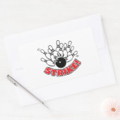 Sticker Rectangulaire Grève - Bowling à 10 quilles (Enveloppe)