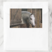 Sticker Rectangulaire Grey Horse (Sac)