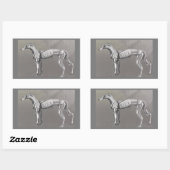 Sticker Rectangulaire Greyhound (Feuille)