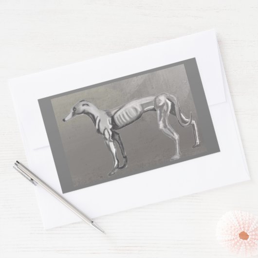 Sticker Rectangulaire Greyhound (Enveloppe)