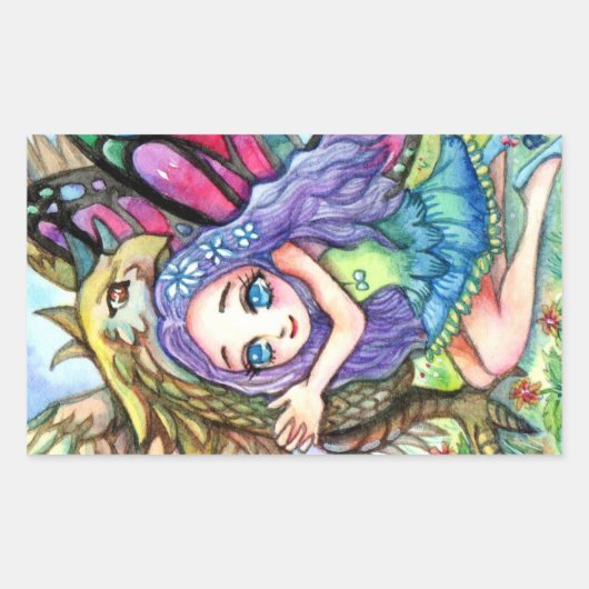 Sticker Rectangulaire Griffin et Fairy (Devant)