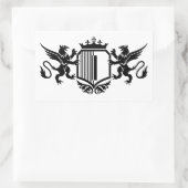 Sticker Rectangulaire Griffins flanquant un bouclier avec la lettre "I" (Sac)