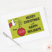 Sticker Rectangulaire Grille | À partir de l'étiquette cadeau de Noël (Enveloppe)