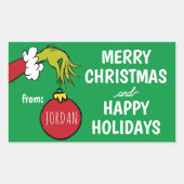 Sticker Rectangulaire Grille | À partir de l'étiquette cadeau de Noël (Devant)