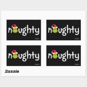 Sticker Rectangulaire Grinch est méchant (Feuille)