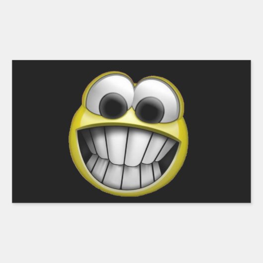 Sticker Rectangulaire Grinning Happy Face (Devant)