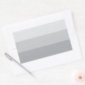 Sticker Rectangulaire Gris argenté rayé (Enveloppe)