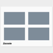 Sticker Rectangulaire Gris d'ardoise (Feuille)