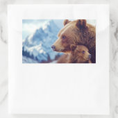 Sticker Rectangulaire Grizzly Bear 399, GB 399 (Sac)