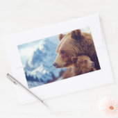 Sticker Rectangulaire Grizzly Bear 399, GB 399 (Enveloppe)