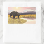 Sticker Rectangulaire Grizzly Pond (Sac)