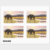 Sticker Rectangulaire Grizzly Pond (Feuille)