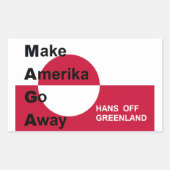 Sticker Rectangulaire Groenland indépendant (Devant)